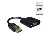 Adaptor DINIC, de la DisplayPort la VGA, 15 cm, de la DP de sex masculin la VGA de sex feminin, negru